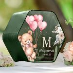 Premium Αναμνηστικό Κουτί Ευχών Βάφτισης & Σχήμα Εξάγωνο