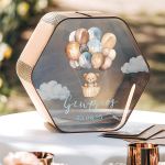 Premium Κουτί Ευχών σε Σχήμα Εξάγωνο με Όνομα Παιδιού