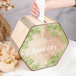 Προσωποποιημένο Κουτί Ευχών Βάπτισης σε Σχήμα Εξάγωνο