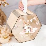 Προσωποποιημένο Κουτί Ευχών Βάπτισης Με Όνομα Παιδιού