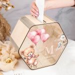 Premium Αναμνηστικό Κουτί Ευχών Βάφτισης & Σχήμα Εξάγωνο