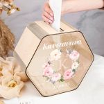 Premium Κουτί Ευχών Βάπτισης Με Όνομα & Σχήμα Ημερομηνία