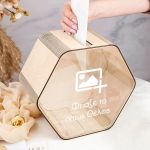 Premium Κουτί Ευχών Ξύλινο σε Σχήμα Ορθογώνιο με Εκτύπωση