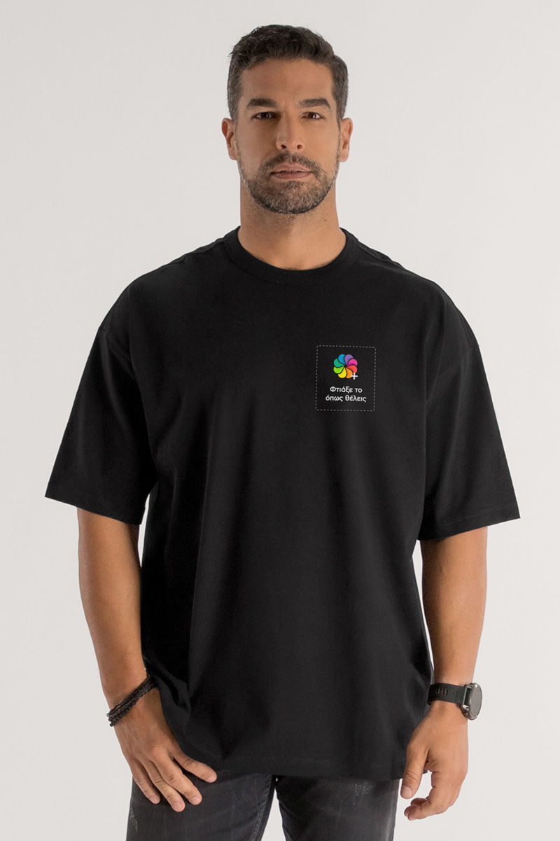 Ανδρικό Oversized Οργανικό T-Shirt με Εκτύπωση | Sol's Boxy Men