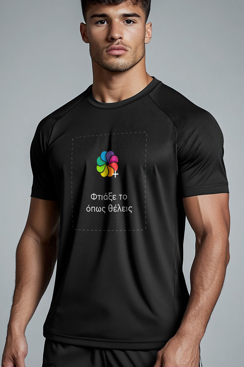 Sol's Sporty 11939 – Ανδρικό Μαύρο Αθλητικό T-Shirt Dry-Fit για Ομάδες & Αγώνες