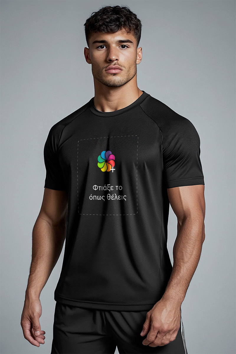 Sol's Sporty 11939 – Ανδρικό Μαύρο Αθλητικό T-Shirt Dry-Fit για Ομάδες & Αγώνες