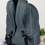 Τσάντα Πλάτης Backpack με Εκτύπωση σε Γκρι Χρώμα
