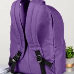 Τσάντα Πλάτης Backpack με Εκτύπωση σε Μωβ Χρώμα