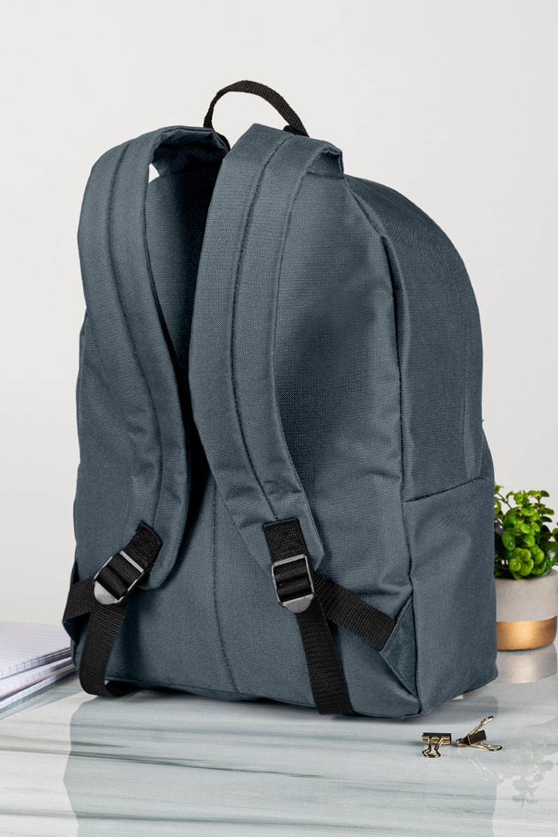 Τσάντα Πλάτης Backpack με Εκτύπωση σε Γκρι Χρώμα