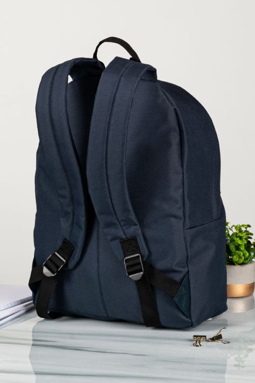 Τσάντα Πλάτης Backpack με Εκτύπωση σε Μπλε Χρώμα