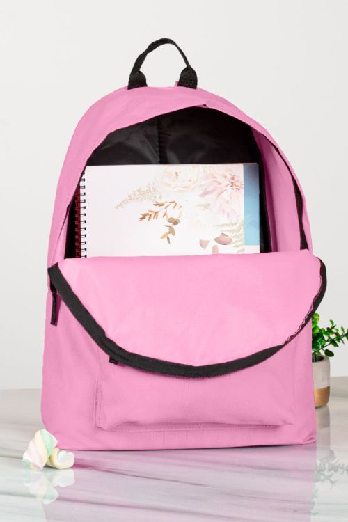 Τσάντα Πλάτης Backpack με Εκτύπωση σε Ροζ Χρώμα