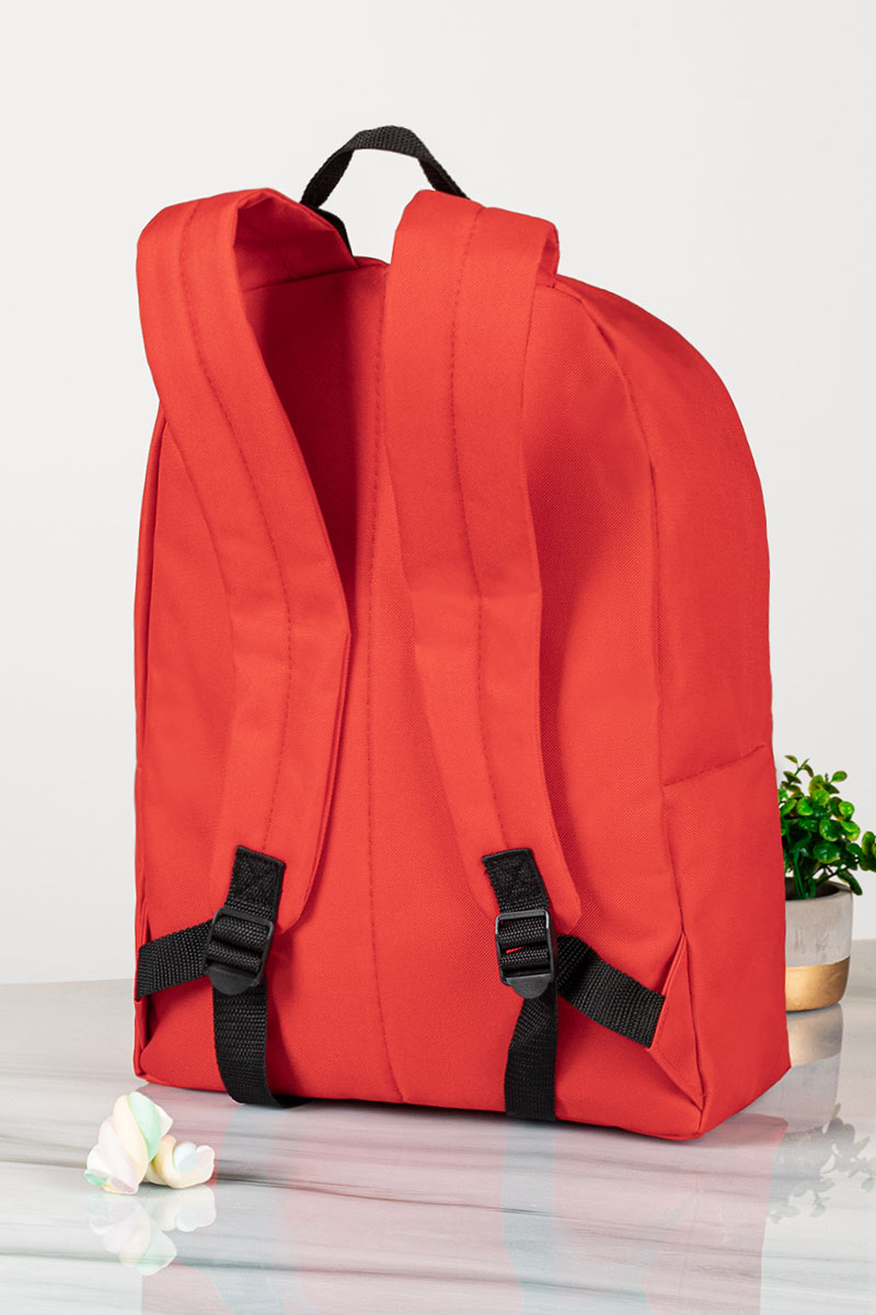 Τσάντα Πλάτης Backpack με Εκτύπωση σε Κόκκινο Χρώμα