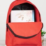 Τσάντα Πλάτης Backpack με Εκτύπωση σε Κόκκινο Χρώμα