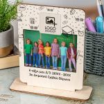 Ξύλινη Κορνίζα με Φωτογραφία, Αναμνηστικό Δημοτικoύ Σχολείου