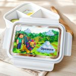 Προσωποποιημένο Λευκό Δοχείο Φαγητού με Video Game