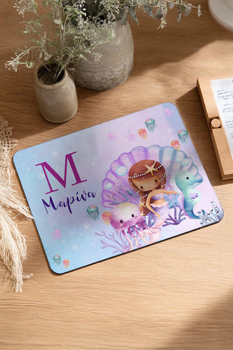Mousepad Παιδικό για Κορίτσι με Σχέδιο Γοργόνα στη Θάλασσα