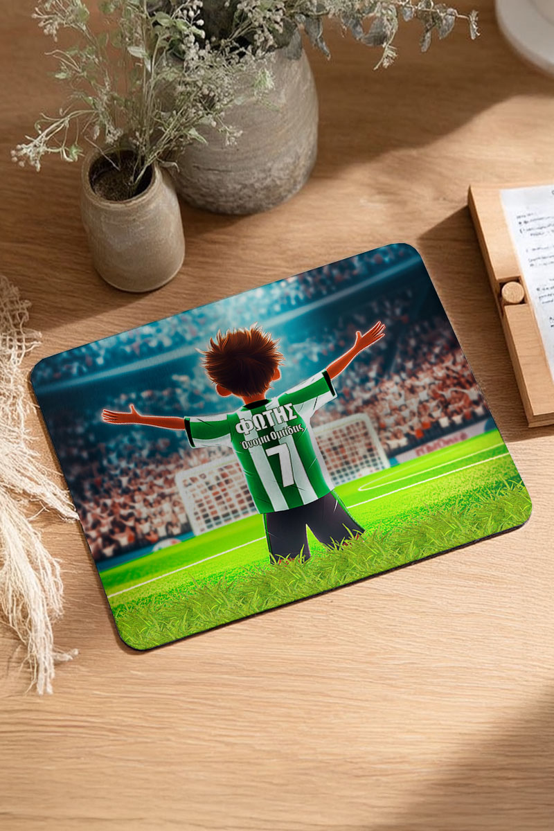 Mousepad για Παιδιά με Σχέδιο Πράσινο Ποδοσφαιριστή