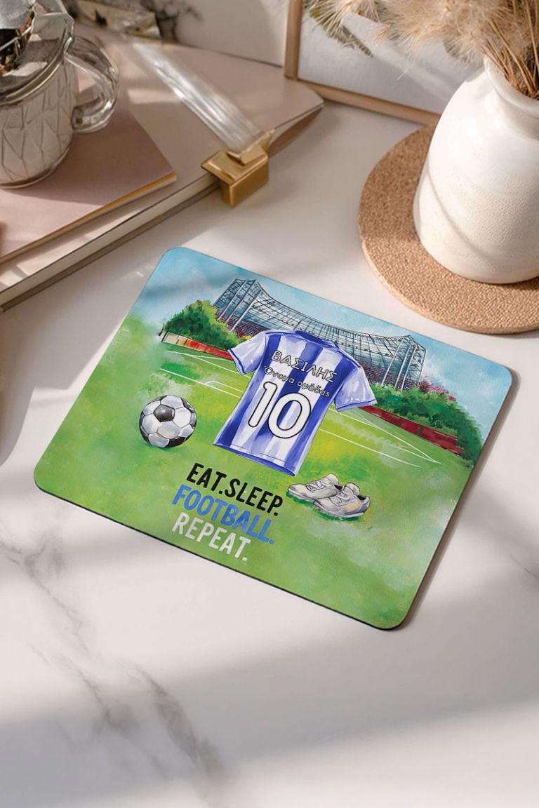 Mousepad Παιδικό για Αγόρι με Σχέδιο Γαλανόλευκη Φανέλα