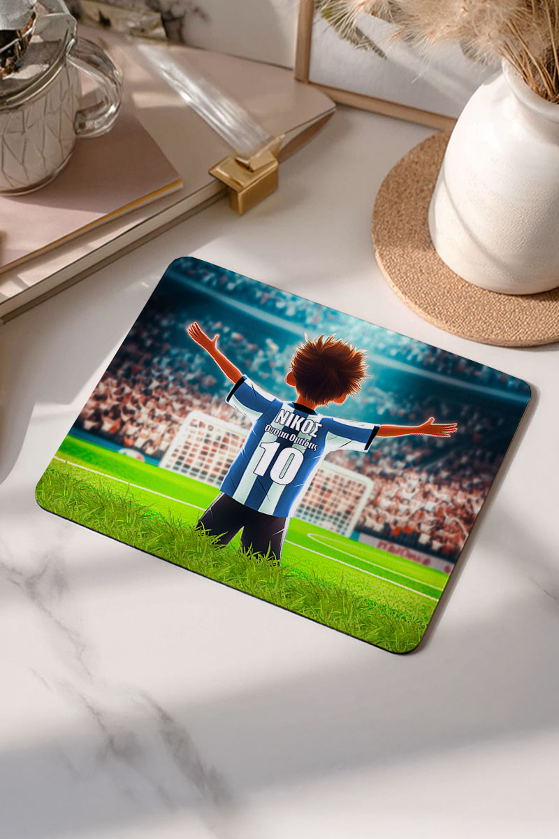Mousepad για Παιδιά με Σχέδιο Κυανόλευκo Ποδοσφαιριστή
