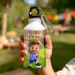 Παγουρίνο Παιδικό Αλουμινένιο για Αγόρι με Μπλε Ποδοσφαιριστή