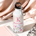 Μπουκάλι - Παγούρι Αλουμινένιο με Σχέδιο Ανθισμένα Λουλούδια