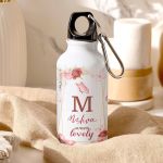 Παγούρι Αλουμινένιο Αθλητικό με Σχέδιο Πεταλούδες και Λουλούδια