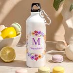 Μπουκάλι - Παγούρι Αλουμινένιο με Σχέδιο Πολύχρωμα Λουλούδια