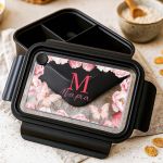 Παιδικό Δοχείο Φαγητού Μαύρο – Lunch Box με Πεταλούδες