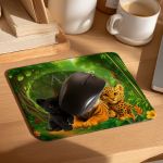 Παιδικό Mousepad για Αγόρι με Όνομα και Σχέδιο Τίγρεις