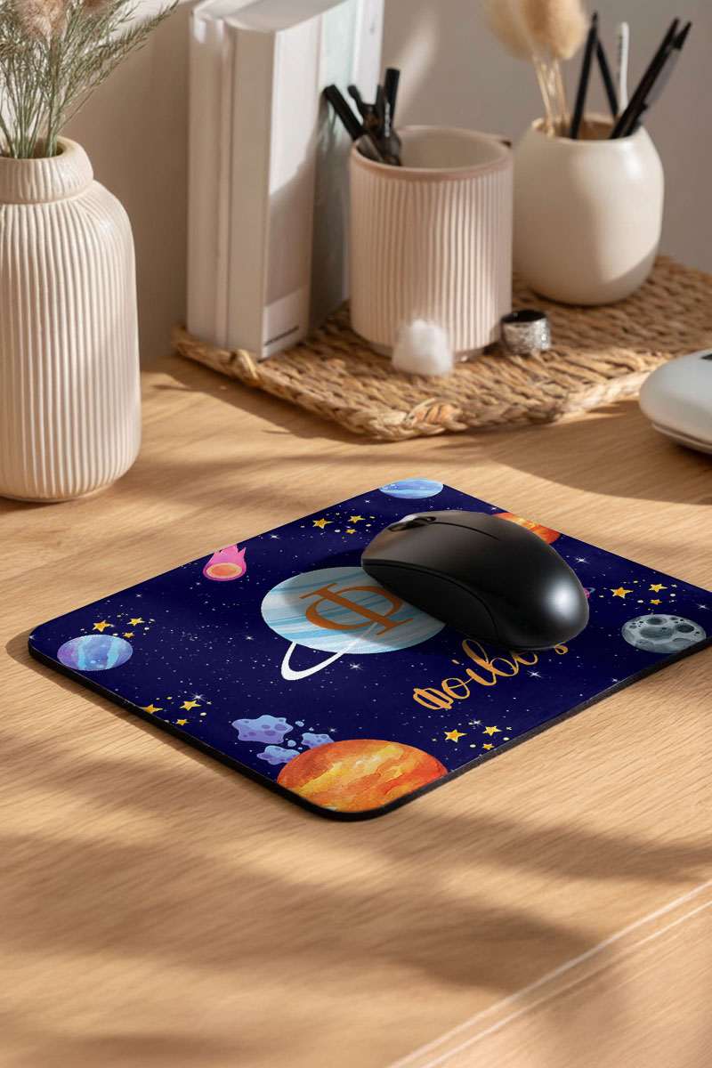 Mousepad Παιδικό για Αγόρι με Σχέδιο Διάστημα & Πλανήτες