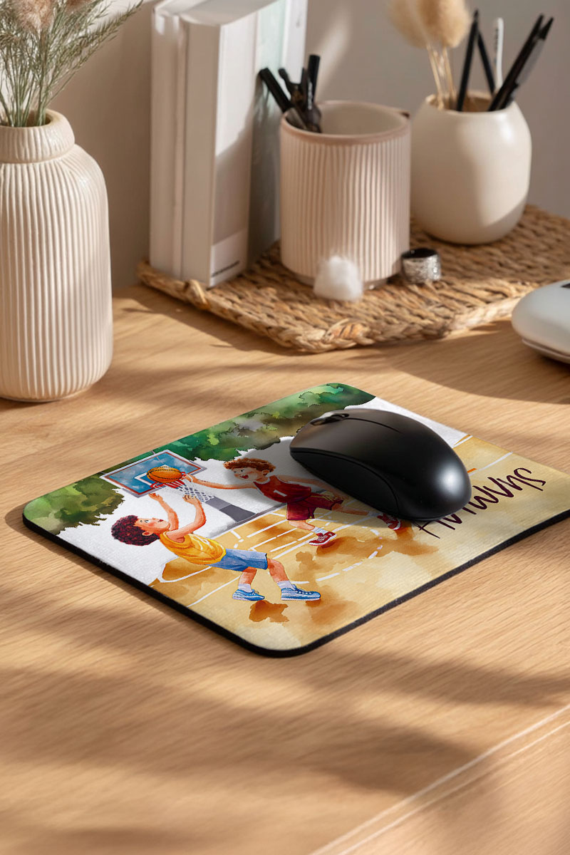 Mousepad Παιδικό για Αγόρι με Σχέδιο Παίχτες Μπάσκετ