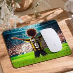 Mousepad για Παιδιά με Σχέδιο Κιτρινόμαυρο Ποδοσφαιριστή