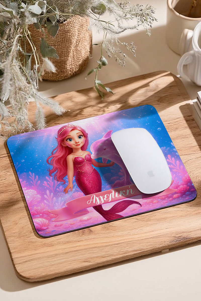 Mousepad Παιδικό για Κορίτσι, Προσωποποιημένο με Γοργόνα