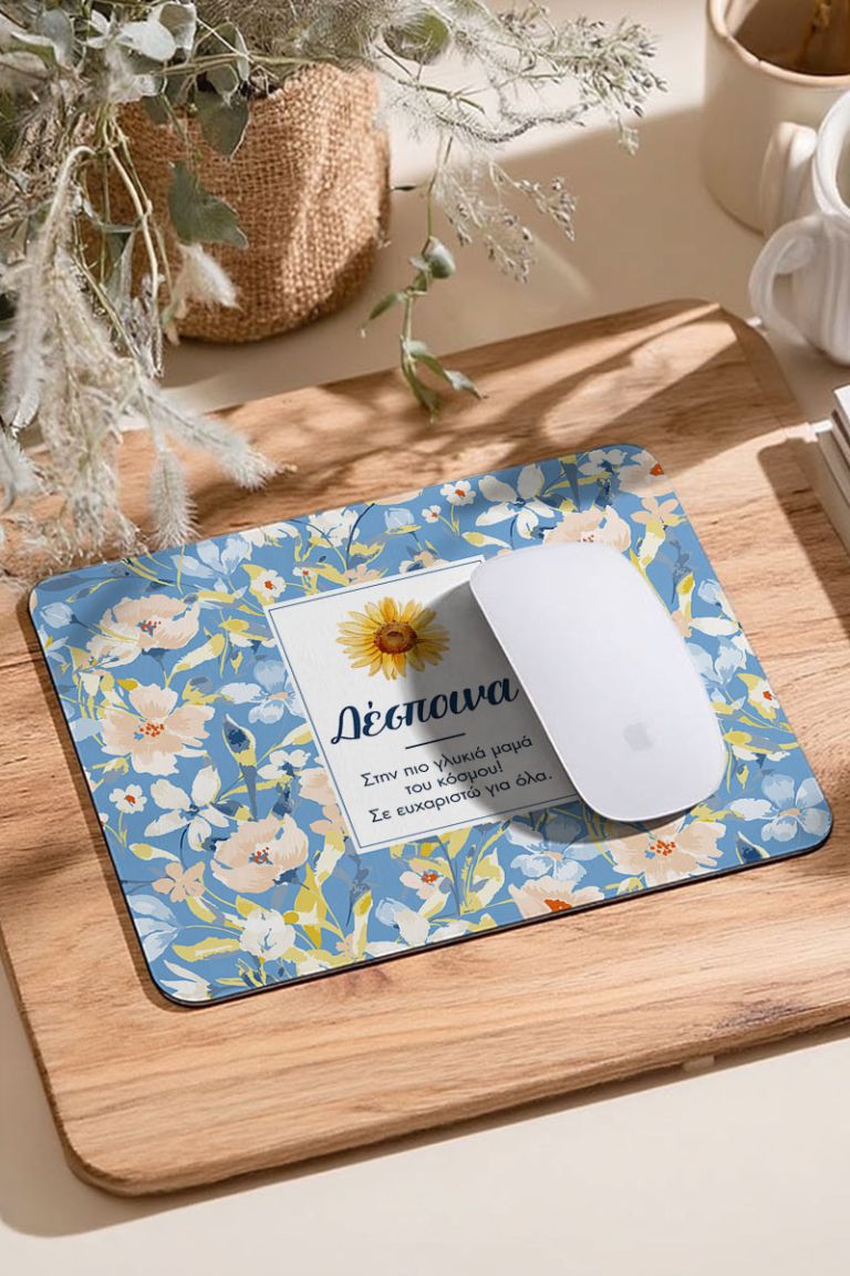 Προσωποποιημένο Mousepad με Εκτύπωση και Σχέδιο Λουλούδια