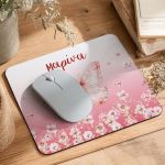 Mousepad Παιδικό για Κορίτσι με Όνομα και Πεταλούδα Floral