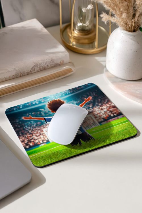Mousepad για Παιδιά με Σχέδιο Κυανόλευκo Ποδοσφαιριστή