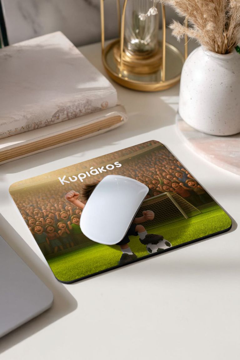 Προσωποποιημένο Mousepad για Αγόρι με Ασπρόμαυρο Παίχτη