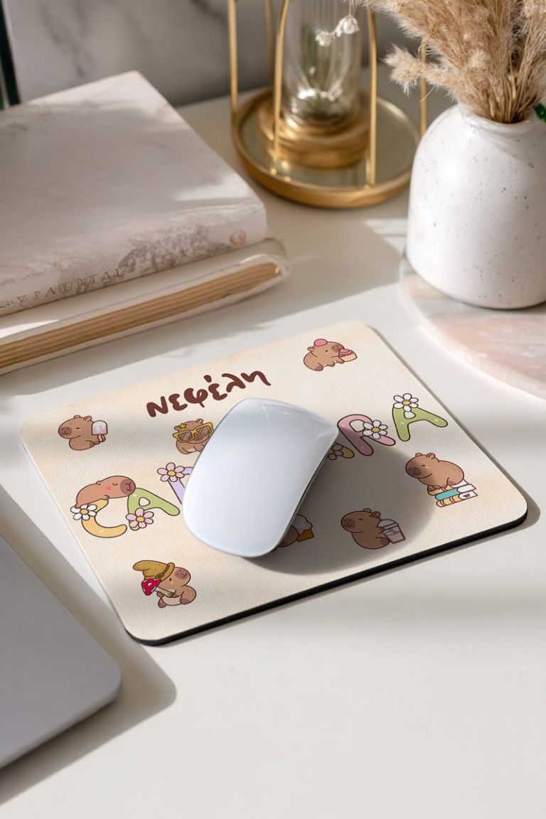 Mousepad Παιδικό για Κορίτσι, Προσωποποιημένο με Capybara