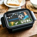 Παιδικό Δοχείο Φαγητού Μαύρο – Lunch Box με Ποδόσφαιρο