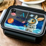 Παιδικό Δοχείο Φαγητού Μαύρο – Lunch Box με Αστροναύτη