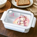 Παιδικό Δοχείο Φαγητού Λευκό – Lunch Box με Μονόκερο