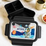 Παιδικό Δοχείο Φαγητού Μαύρο – Lunch Box με Αστροναύτη