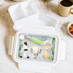 Παιδικό Δοχείο Φαγητού Λευκό – Lunch Box με Ζώα του Δάσους