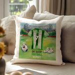 Μαξιλάρι Προσωποποιημένο με Όνομα και Πράσινη Φανέλα