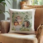 Μαξιλάρι Λινό Παιδικό με Φωτογραφία και Σχέδιο Ζωάκια