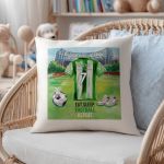 Μαξιλάρι Προσωποποιημένο με Όνομα και Πράσινη Φανέλα