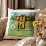 Μαξιλάρι Προσωποποιημένο με Όνομα και Κιτρινόμαυρη Φανέλα