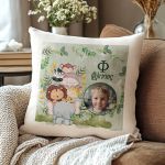 Μαξιλάρι Λινό Παιδικό με Φωτογραφία και Σχέδιο Ζωάκια
