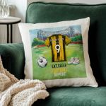 Μαξιλάρι Προσωποποιημένο με Όνομα και Κιτρινόμαυρη Φανέλα