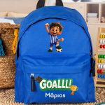 Σχολική Τσάντα Πλάτης Νηπιαγωγείου Μπλε με Ποδοσφαιριστή